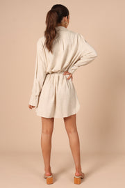 Lawson Mini Shirt Dress - Beige | Petal & Pup (US)