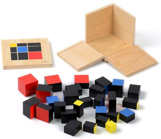 Montessori Trinomial Cube Montessori Math Toys Sensorial Materials for Toddlers Kids | Amazon (US)
