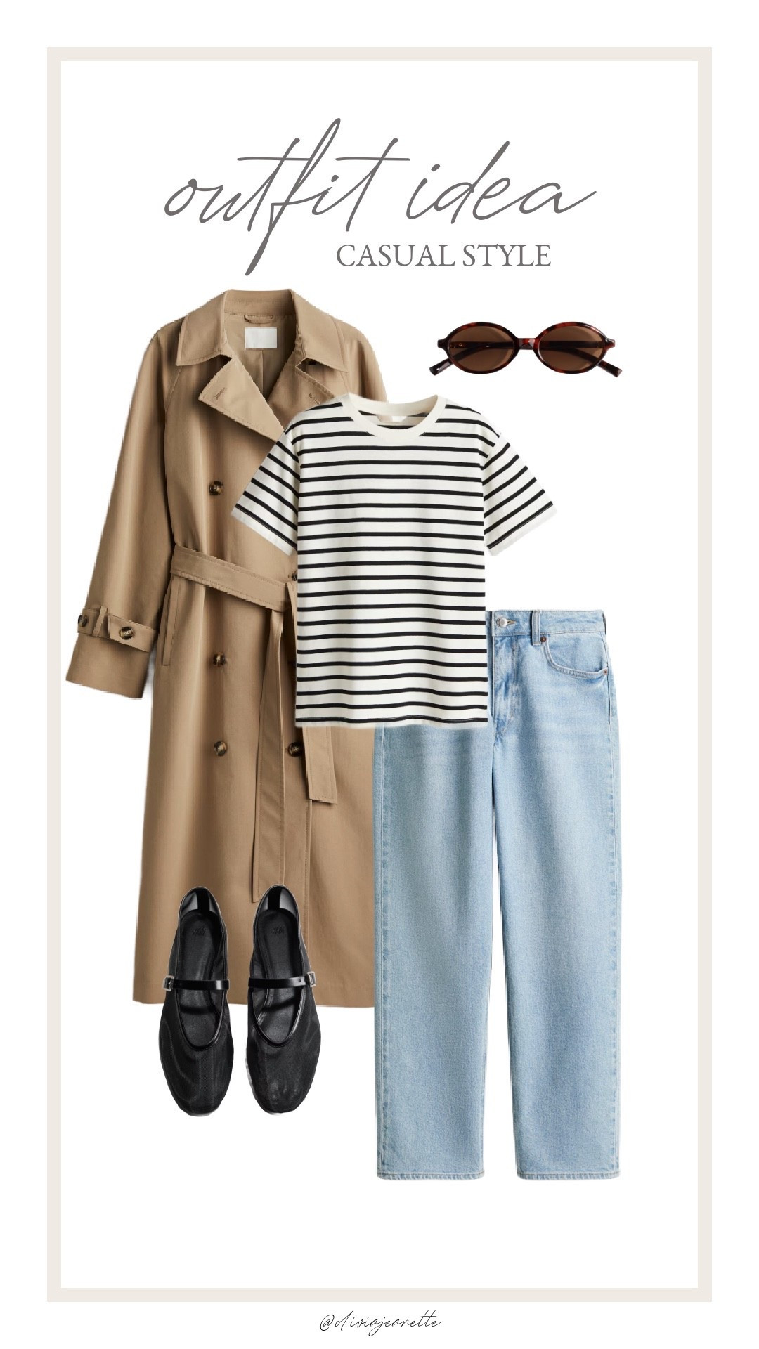 Classic casual style for early fall. A striped tee, light-wash denim, and a timeless trench are always a good idea. Add simple flats and a pair of oval sunnies for an easy everyday look.

#ltkfallstyle #casualchic #stripedtee #classicstyle #fallcapsule #parisianstyle #falloutfitideas #minimalstyle #ltkclassic #closetstaples
