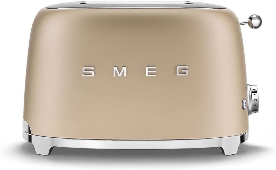 SMEG 2 Slice Retro Toaster (Matte Champagne) | Amazon (US)