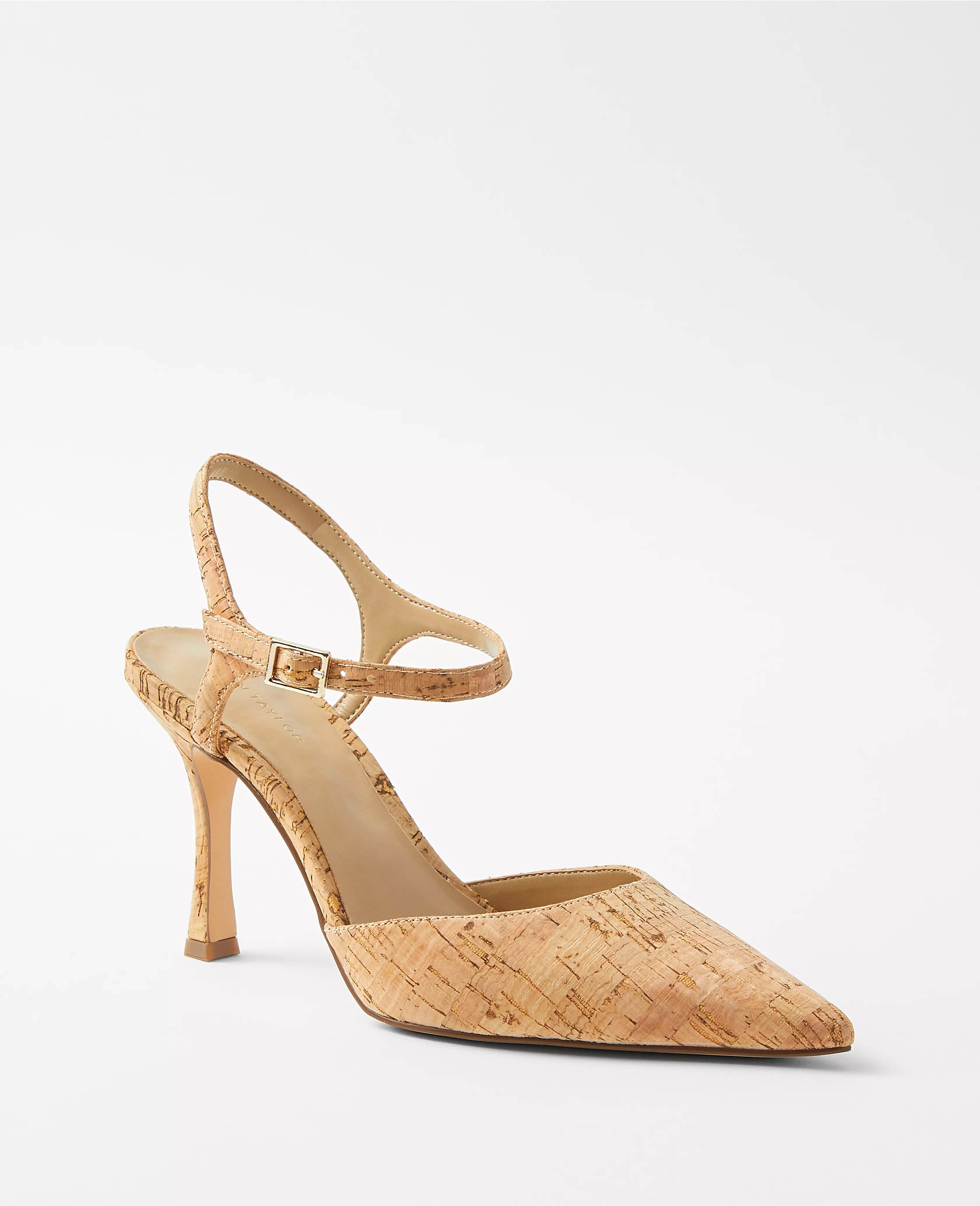 Cork Ankle Strap Pumps | Ann Taylor (US)