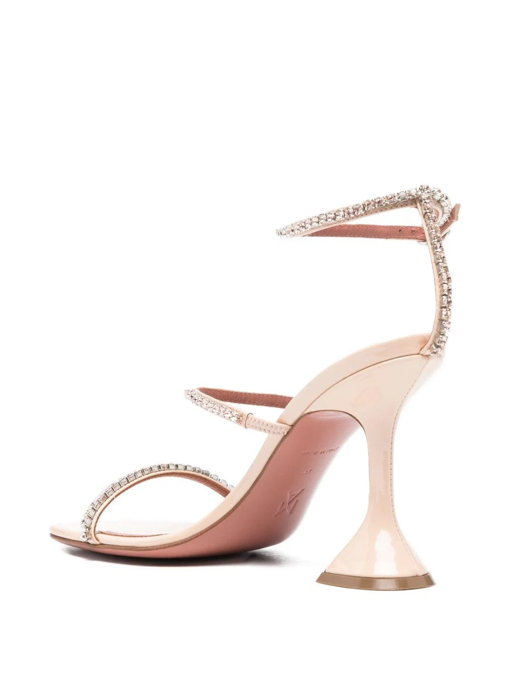 Amina Muaddi Gilda 95 Sandals — Beige - 40 | Italist Inc.