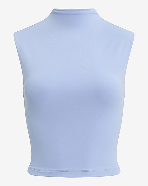 Body Contour High Compression Mock Neck Cropped Tank | Express