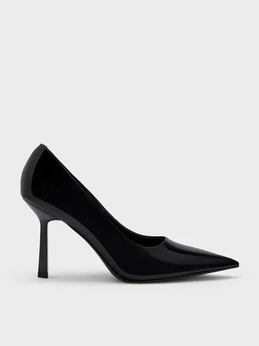 Black Patent Pointed-Toe Pumps | CHARLES & KEITH UK | Charles & Keith UK