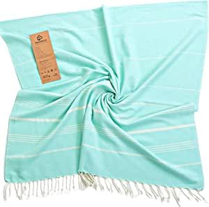 PAMUKLU Cloud Oversized Beach Towel - Sand-Resistant, Quick Drying, Compact, Soft and Absorbent -... | Amazon (US)