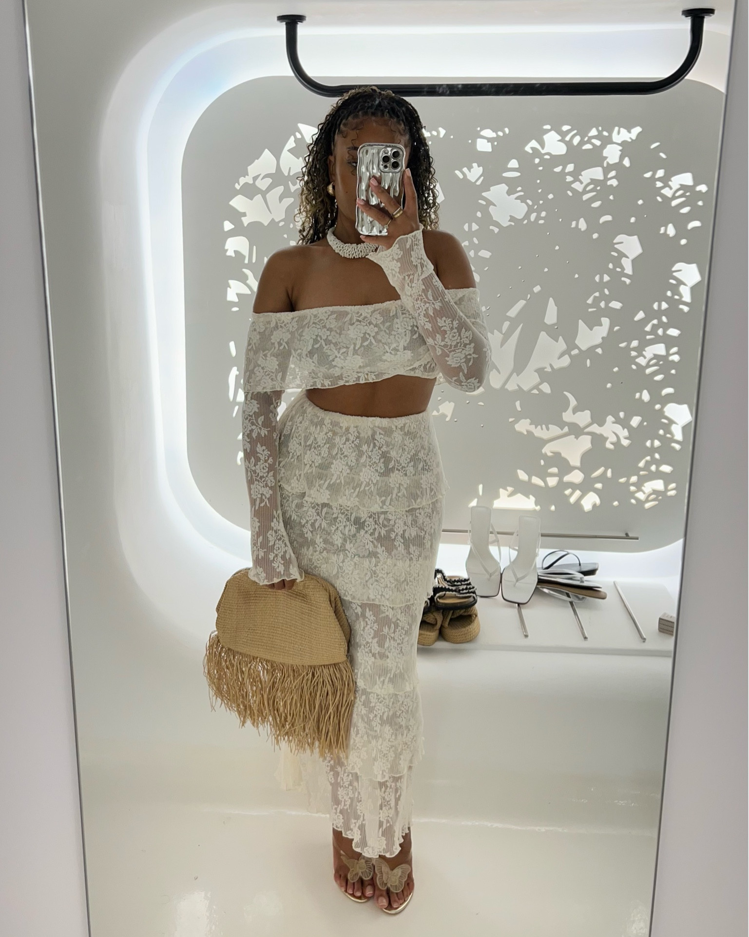 Lace co-ord. Holiday Outfit Night 1 🤍