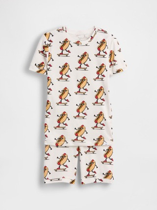 Kids Organic Brushed Cotton Hot Dog PJ Short Set | Gap (US)