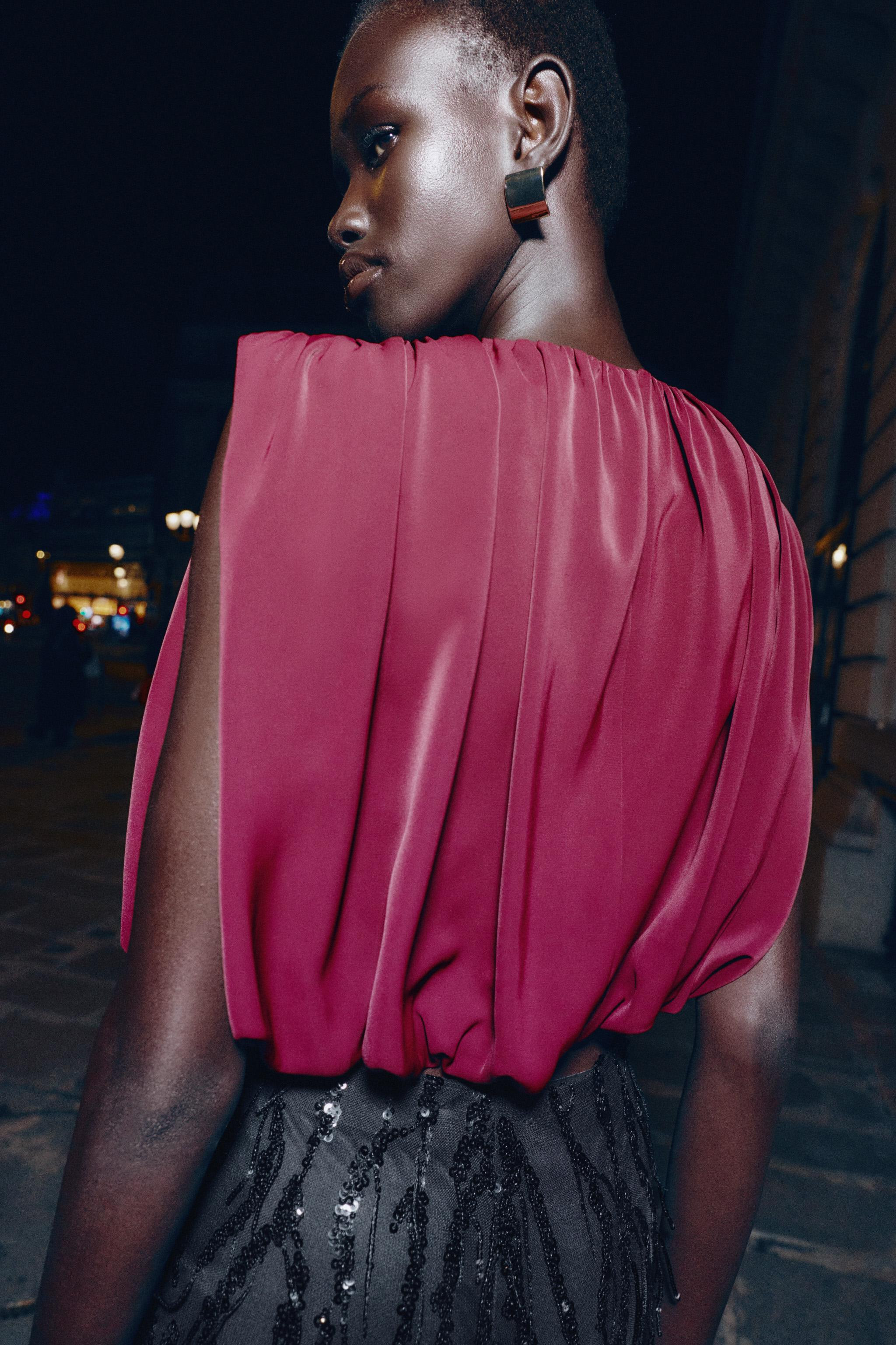 DRAPED BALLOON TOP | Zara US