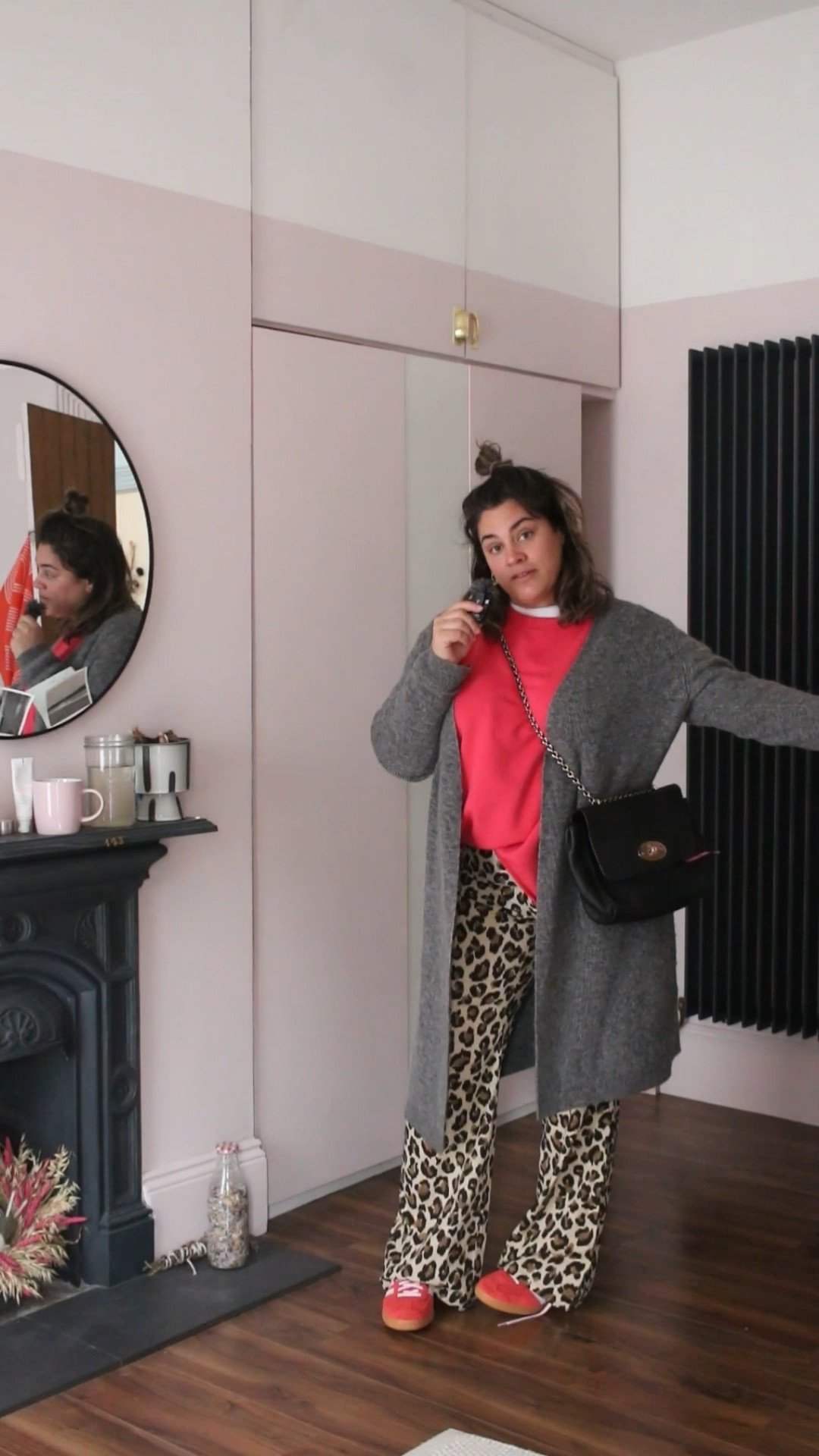 Cos grey cardigan  {16} Hush jumper {XL} Zara leopard trousers dupes added {XL} Adidas Spezials {7.5} Marks & Spencer’s t-shirt {18} // midsize outfit // spring outfits// midsize fashionn

#LTKmidsize #LTKstyletip #LTKspring