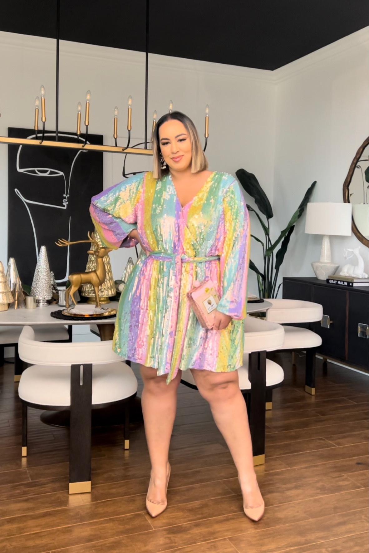 Plus, sequin, party looks, shiny, pastel, dress, nye, curves, curvy, size 2X 

#LTKSeasonal #LTKcurves