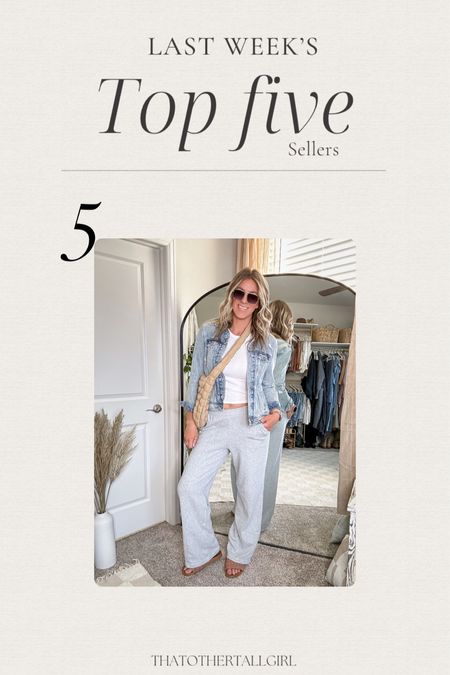 Last weeks top 5
Denim jacket - available in lengths, 2 colors, and currently 30% off! I have it in a large and XL (pictured is large) 

#LTKmidsize #LTKsalealert