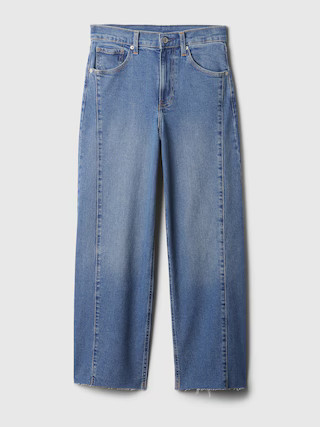 High Rise Stride Wide-Leg Ankle Jeans | Gap (US)