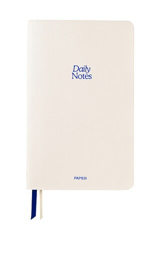 Papier Daily Notes Soft Faux Leather Lined Notebook in Cream. | Revolve Clothing (Global)