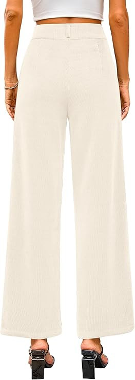 KIRUNDO Corduroy Pants Women High Waisted Wide Leg Pants Business Casual Fall Winter Straight Loo... | Amazon (US)