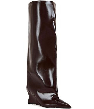 Azalea Wang Kenya Pointed Toe Wedge Over The Knee Boots | Dillard's | Dillard's