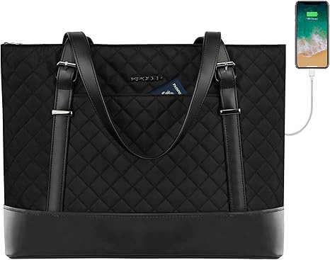 KROSER Laptop Tote Bag 15.6 Inch with USB Port, Large Work Tote Bag Computer Shoulder Bag for Wom... | Amazon (US)