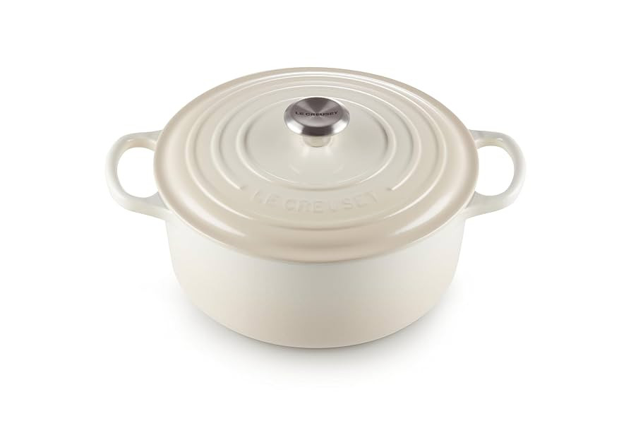 Le Creuset Enameled Cast Iron Signature Round Dutch Oven, 5.5 qt., Meringue | Amazon (US)