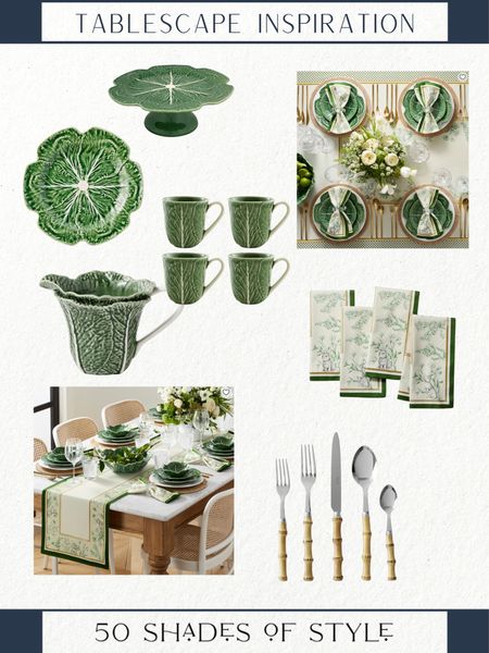 Spruce up your tablescape decor for spring and summer with these cabbage theme plates and serving pieces. Paired with this garden lattice table runner and napkins. 

Williams Sonoma cabbage plates, williams Sonoma plates, williams Sonoma serving pieces, williams Sonoma table runner, Williams Sonoma napkins, spring table decor

#LTKfamily #LTKhome #LTKover40