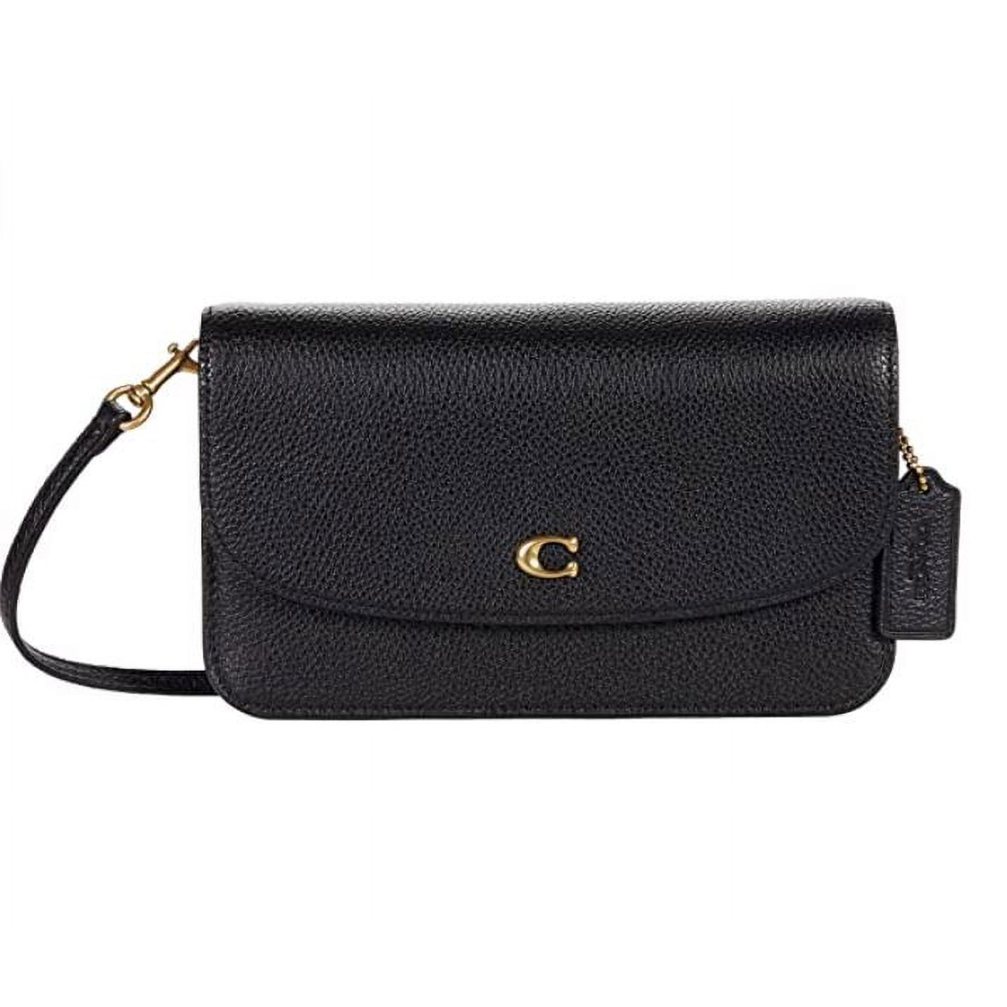 COACH Womens Polished Pebble Leather Hayden Crossbody Black One Size | Walmart (US)