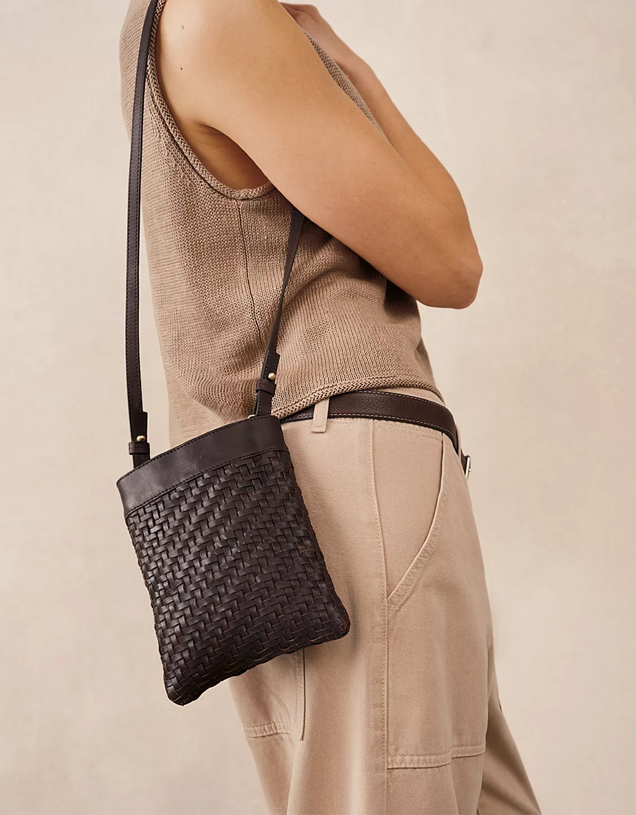 Leather Woven Crossbody Bag | Bags & Purses | The  White Company | The White Company UK & ROW