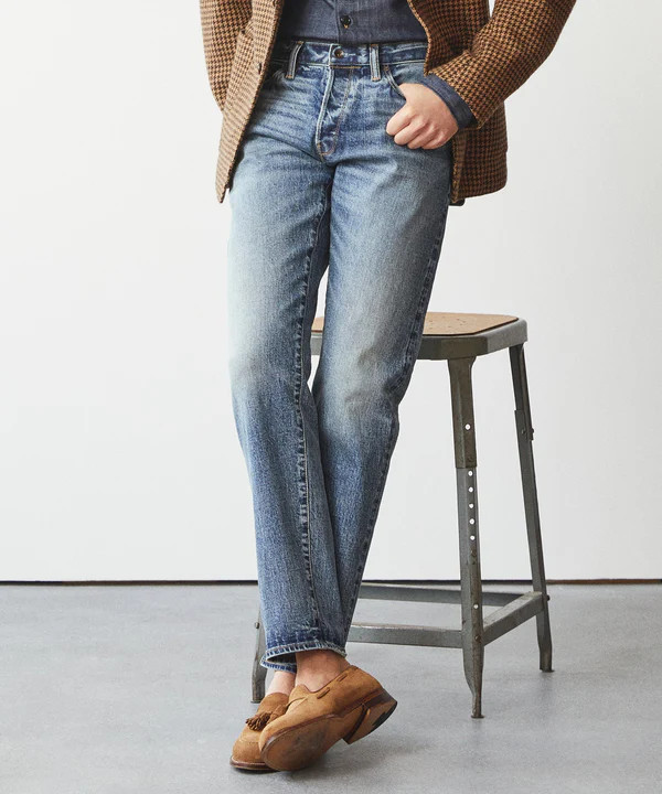 Slim Japanese Stretch Selvedge in Light Indigo | Todd Snyder