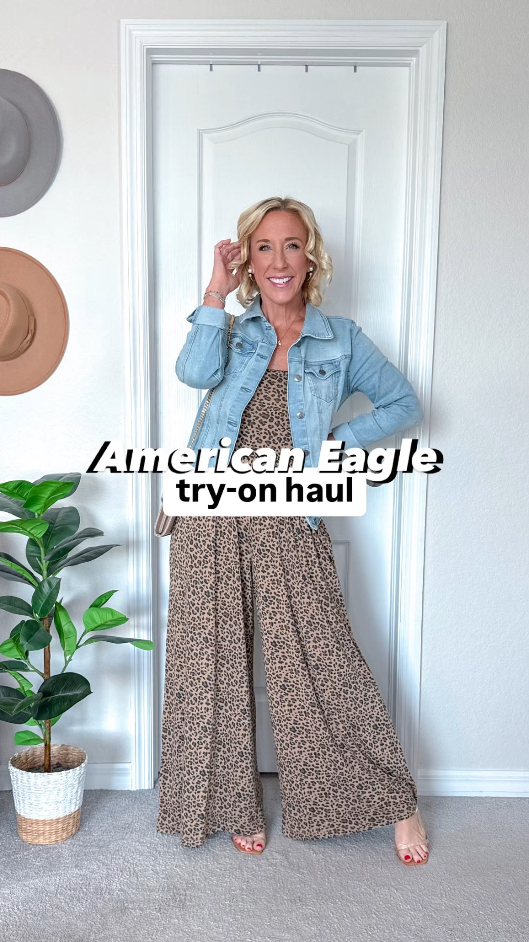 American Eagle try-on: 
1. Dreamy Drape Stretch Super High-Waisted Baggy Wide-Leg Jean - size 0, short length, color: Medium Bright Indigo. Ok, seriously?! These jeans are so comfortable and stretchy/drapey!
2. Dreamy Drape Stretch Super High-Waisted Baggy Wide-Leg Jean - size 0, regular length, color: Dark Clouds. Same style as the first pair. They are soft and stretchy and drapey and amazing! These are regular length,the shorts outing stock in my size, so i can either leave as is and wear will heels or cut the hem (and leave it as a raw hem).
3. Tie-front top - size small. Leopard print, but comes in a solid top. Ties can be worn to the front or back. Thin, but doesn’t bother me, bc I wear a tank underneath anyway. 
4. Tube top jumpsuit (both black and leopard) - size small. Straps are adjustable and removable. So. Dang. Comfy!
• striped tee - size small.
• joggers - size small. 
• tank (for underneath tie top) - size small. 


#LTKVideo #LTKOver40 #LTKSeasonal