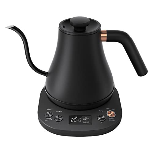 Mecity Electric Kettle Gooseneck Pour Over Kettle ±1℉ Temperature Control Quick Heating Water Boiler for Coffee & Tea & Formula Auto Shut Off Tea Kettle 1200 Watt, 0.8L, Matt Black, Barista Edition | Amazon (US)
