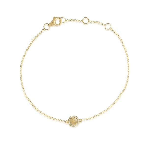 Pave Diamond Disc Bracelet | Stone & Strand