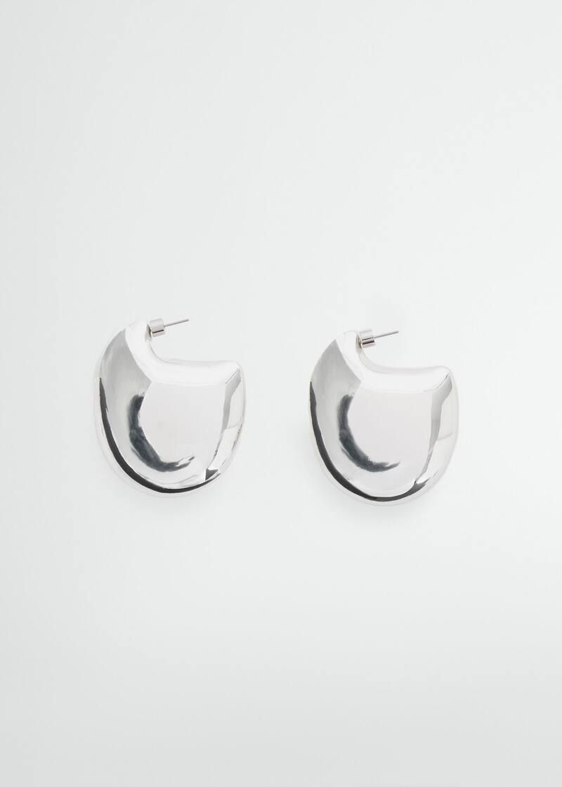 Volume oval-hoop earrings -  Women | Mango USA | MANGO (US)