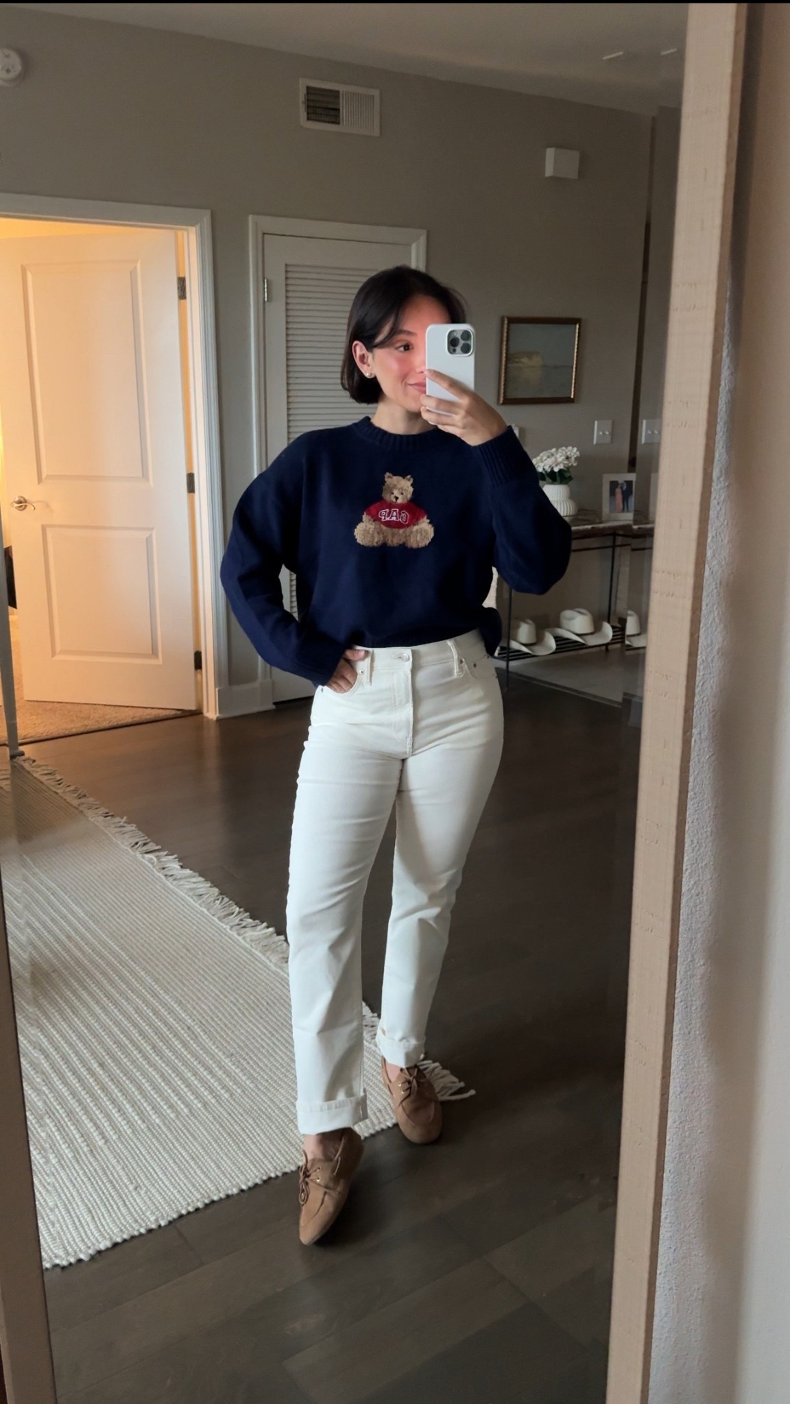 Sweater in size small jeans in 27 

#LTKCyberWeek #LTKHoliday #LTKgrwm