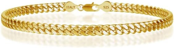 Nometo 925 Sterling Silver Cuban Link Chain Bracelet 5/8mm Silver Bracelet for Men Women Silver B... | Amazon (US)