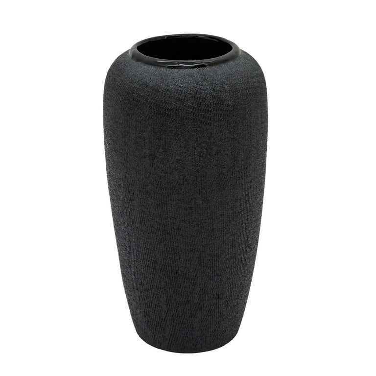 12.25" Black Beaded Ceramic Tabletop Vase | Walmart (US)