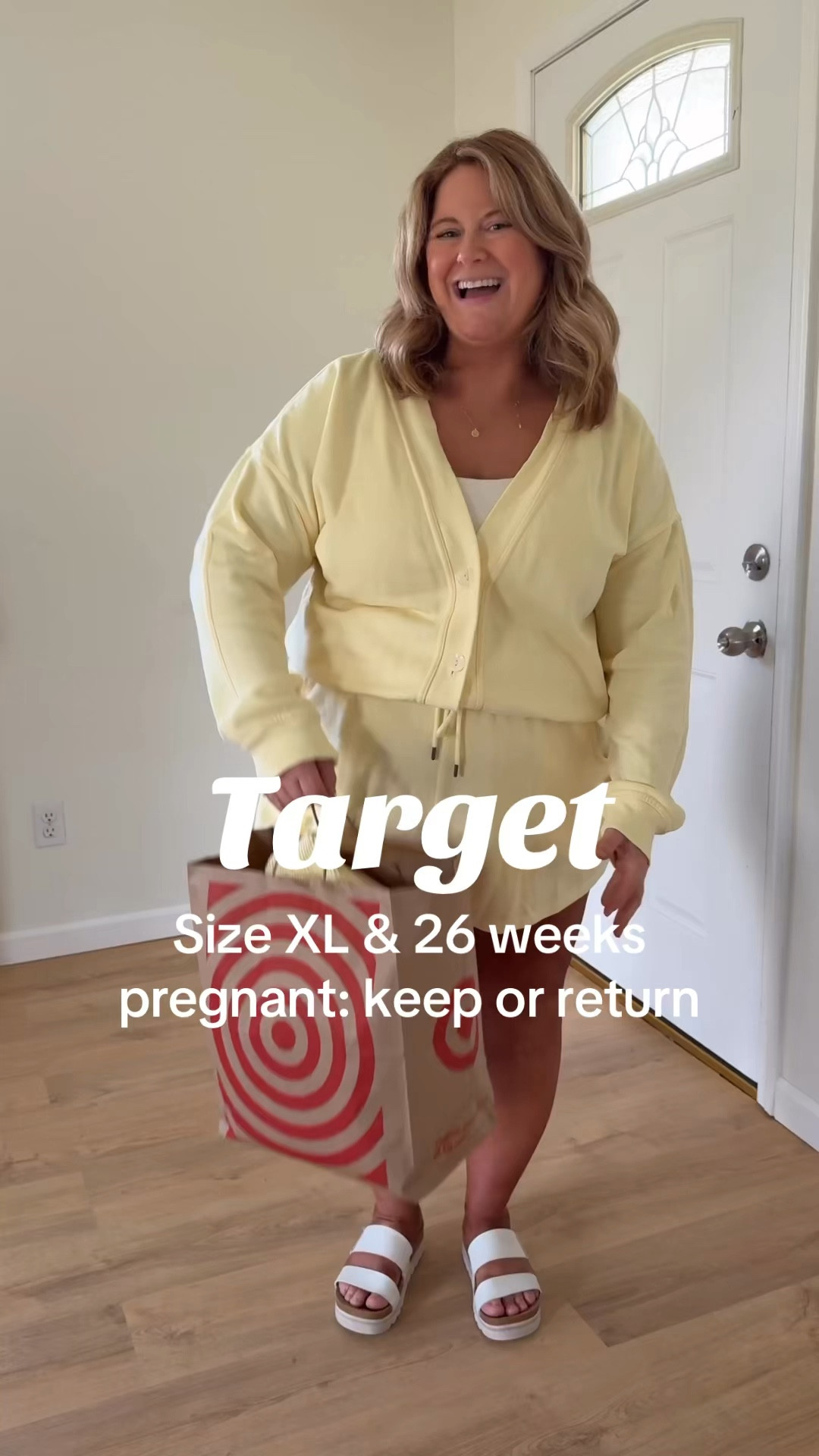 Target try on! So many cute Spring finds!

Chambray pull on shorts - XXL
Pink tee - XL
Butter yellow set: cardigan - XL, shorts XXL
embroidered floral tank - XL
Floral shorts - XXL
Denim shirt - XL (not keeping - don’t like the fit)
Maxi dress - XL
Yellow swimsuit - XL (debating returning)
Chambray dress - XL (retuning doesn’t fit well)
Crochet sweater - XL
Satin shorts - XXL (I sized up for the bump, go TTS) 
Tie front top - XL

#midsizestyle #midsizefashion #bumpfriendly #bumpfriendlyfashion #targethaul

#LTKSeasonal #LTKBump #LTKMidsize