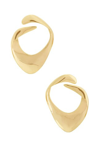 Erin Earrings in Brushed Brass | Revolve Clothing (Global)