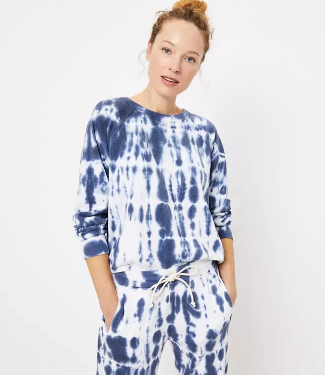 Lou & Grey Tie Dye Terry Sweatshirt | LOFT