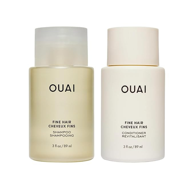 OUAI Fine Hair Shampoo & Conditioner Set, Travel Size - Volumizing Shampoo & Conditioner - With S... | Amazon (US)