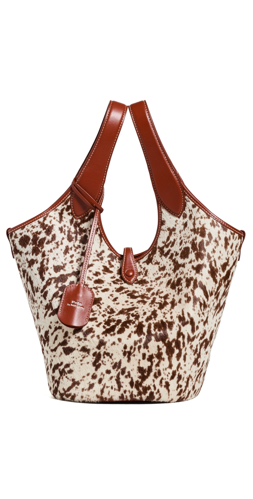 Polo Ralph Lauren Haircalf Medium Tote SPOTTED BROWN MULTI One Size | Shopbop