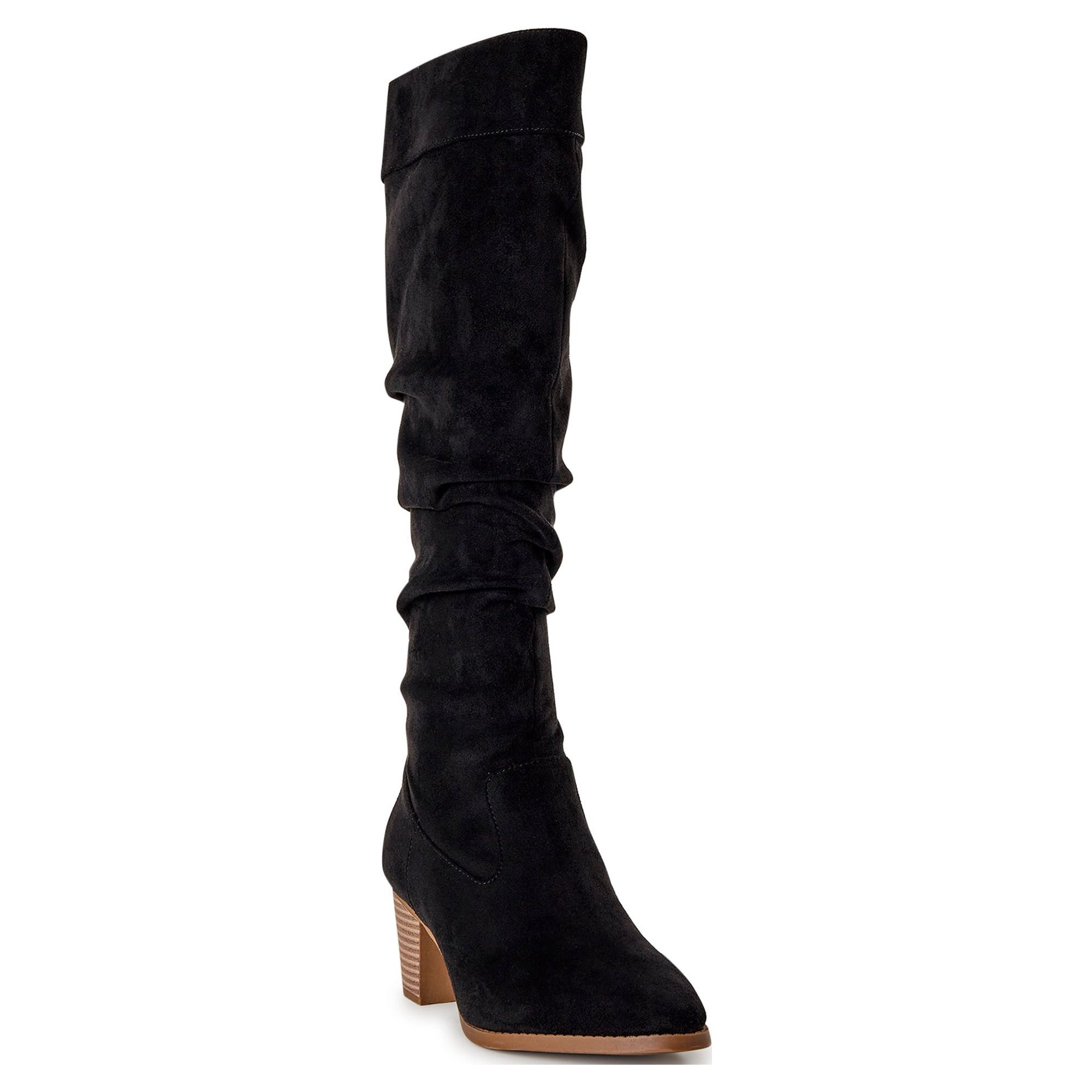 Time and Tru Women's Tall Slouch Boots - Walmart.com | Walmart (US)