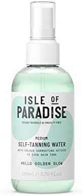 Isle of Paradise Fake Tan Water, Medium (200 ml) Hydrating Self Tanning Water, Natural Ingredient... | Amazon (US)