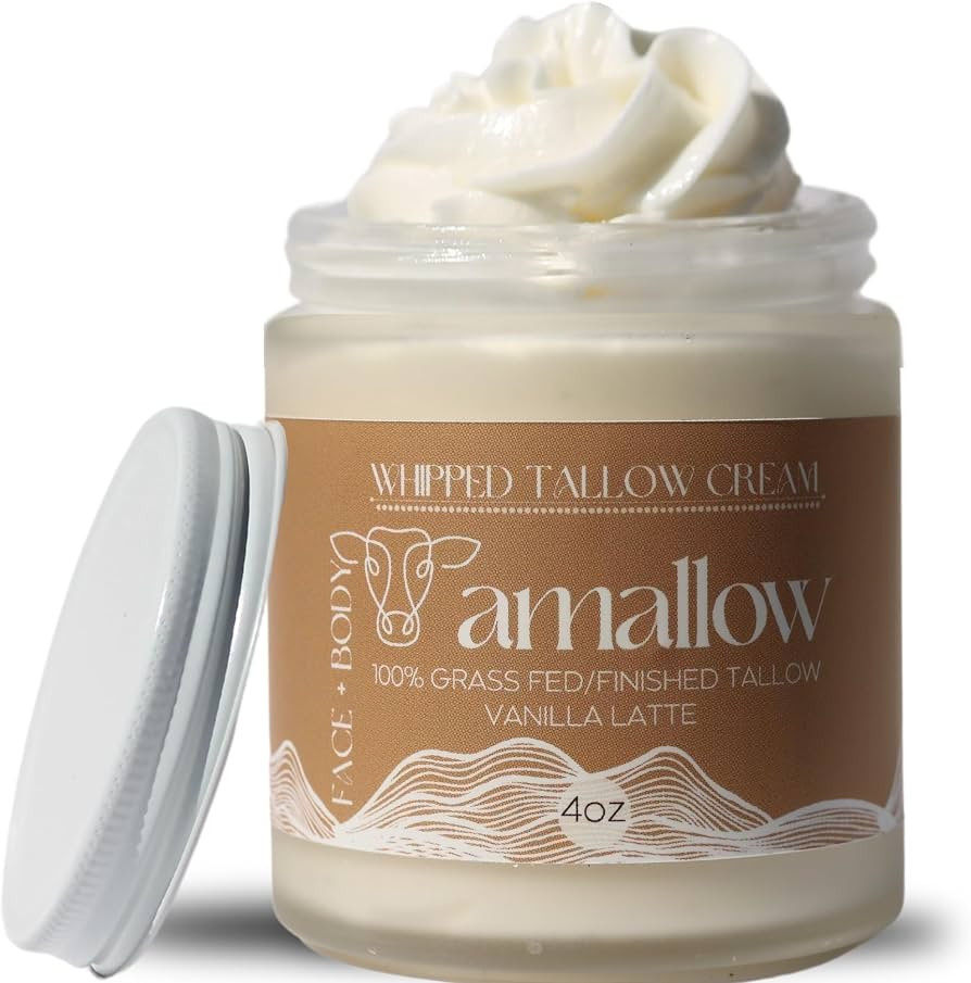 Whipped Moisturizer - 4 FL. oz. | 100% Grass Fed Beef Tallow for Skin Care, Face + Body, Natural ... | Amazon (US)