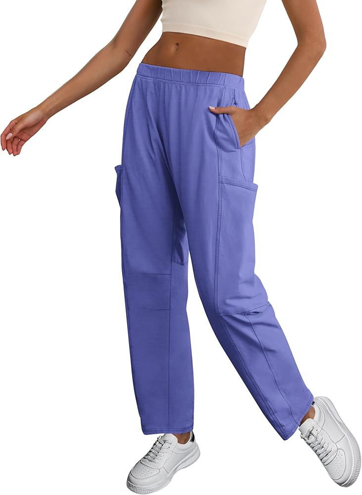 XIEERDUO Womens 2024 Spring Summer Cargo Pants Casual Baggy High Waisted Joggers Trousers with 5 ... | Amazon (US)