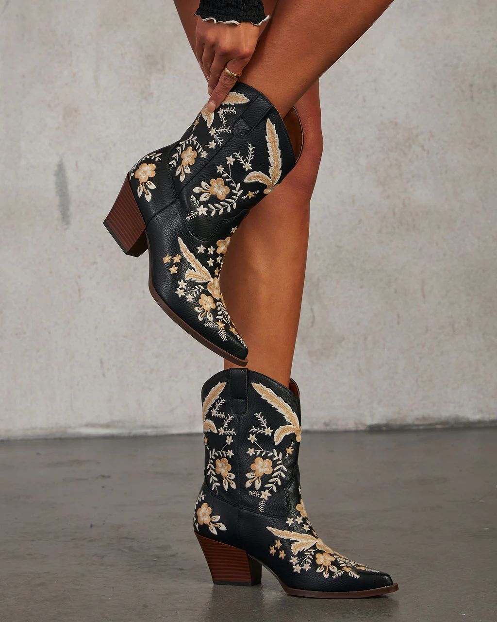 Full Bloom Embroidered Floral Western Bootie | VICI Collection