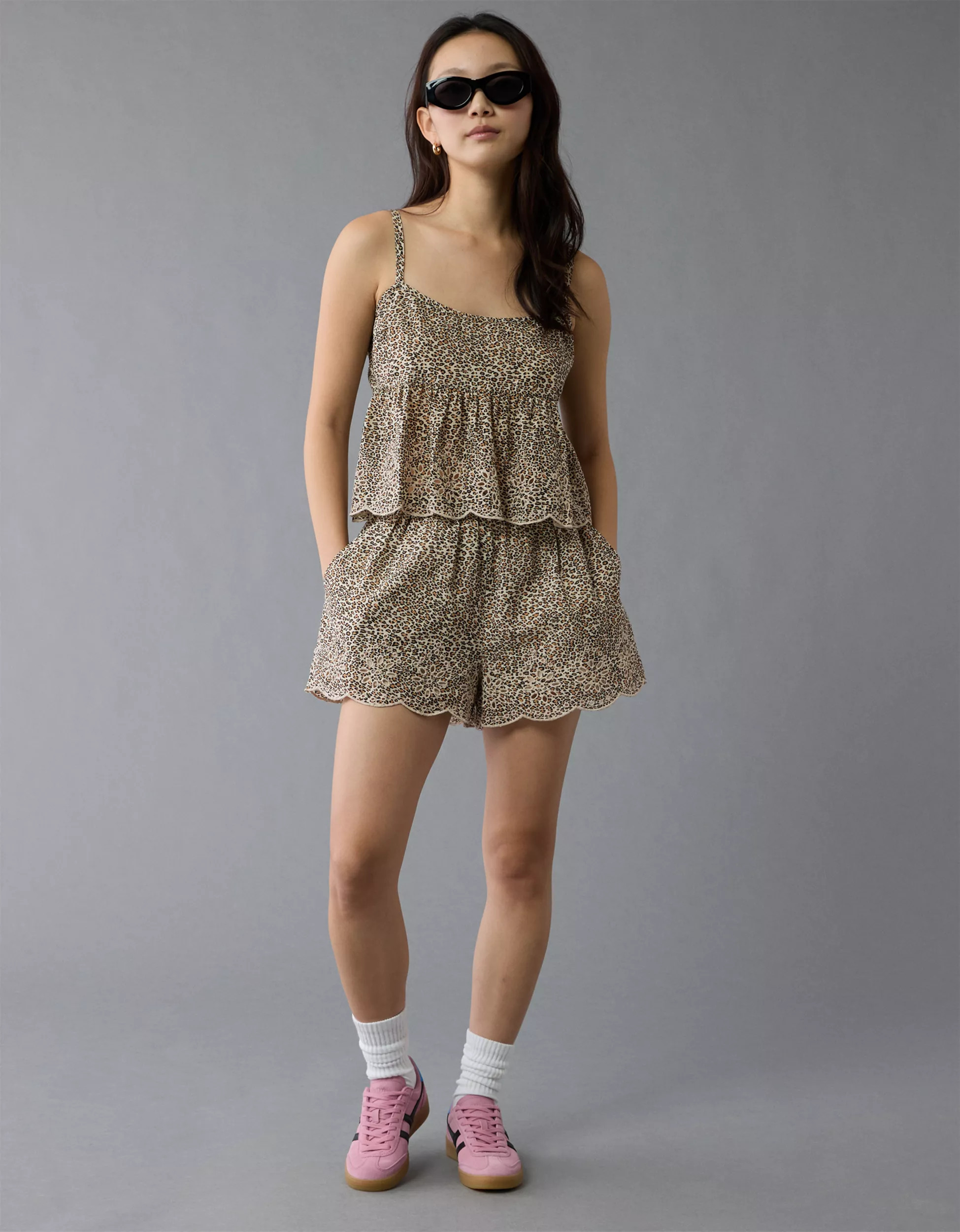 AE Leopard Eyelet Cami | American Eagle Outfitters (US & CA)