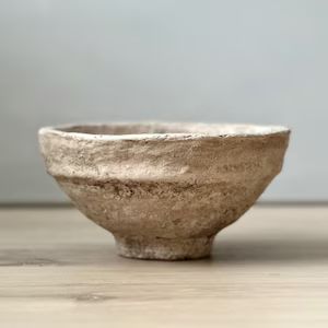 Paper Mache Bowl, Small Vessel, Organic Aged Cream Textured, Unique Gift, Original, Handmade, Neutra | Etsy (US)