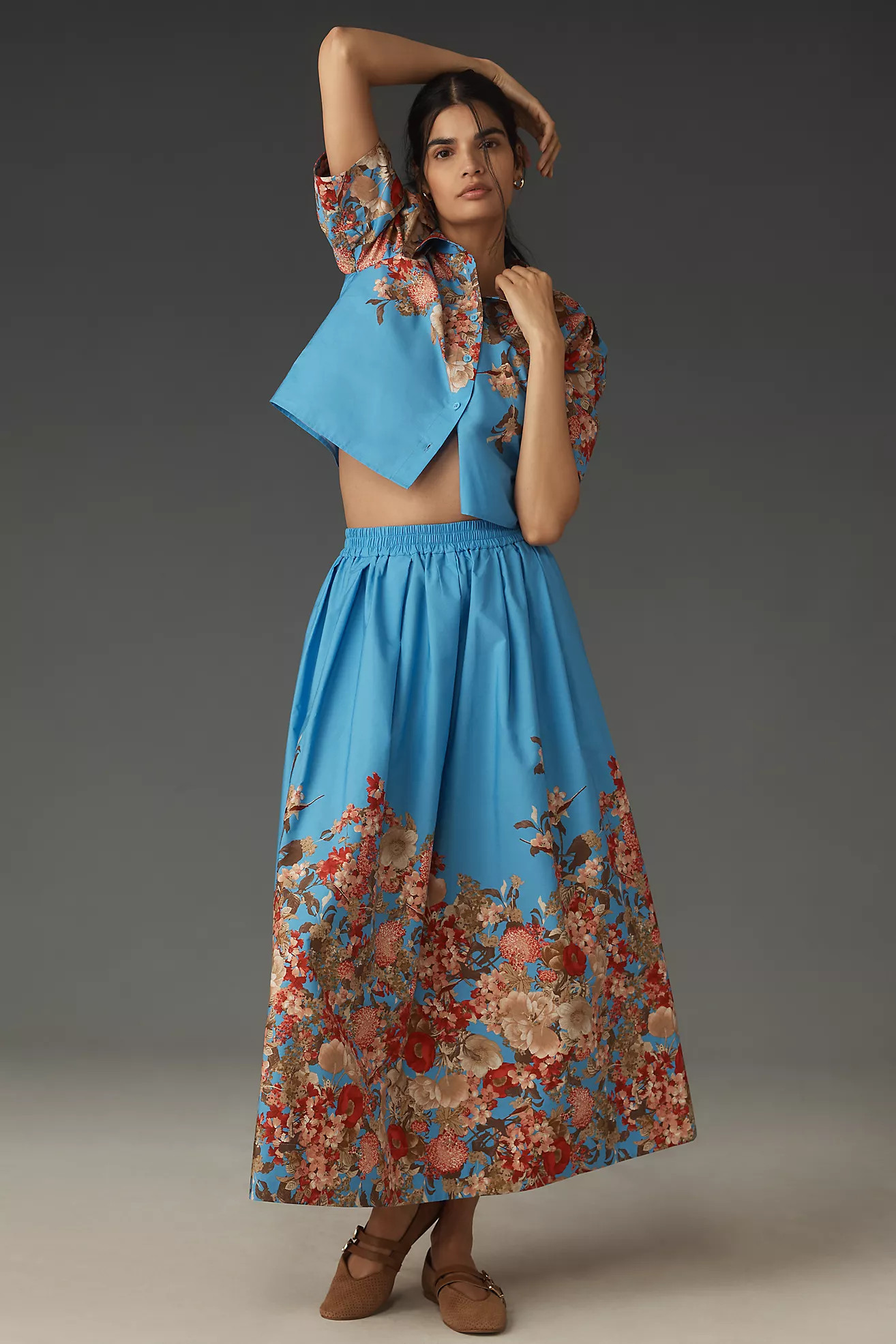 Maeve Pull-On Circle Skirt | Anthropologie (US)