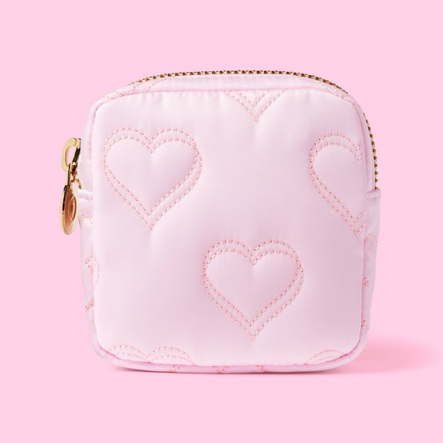 Quilted Hearts Mini Square Pouch - Stoney Clover Lane x Target Light Pink | Target
