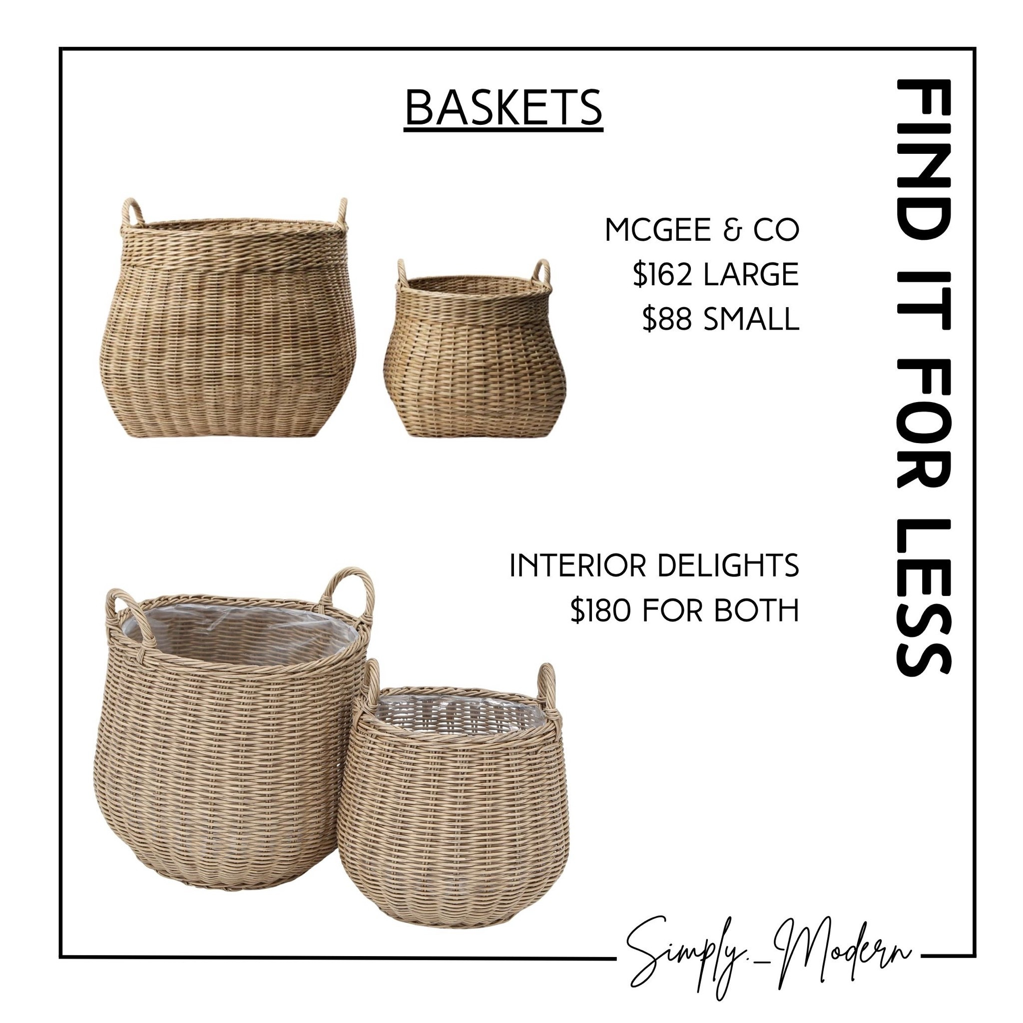 Find it for less- large baskets

#LTKHome