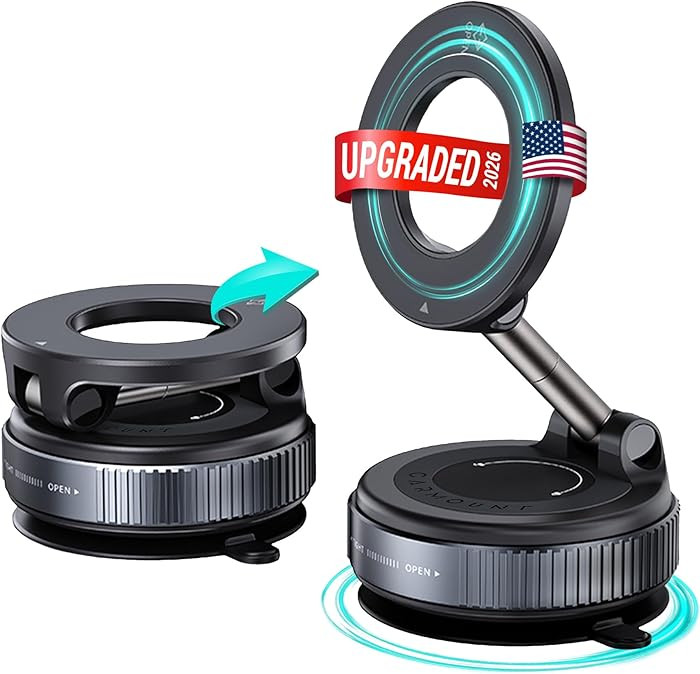 CARMOUNT Clutch-X™ Black – Upgraded Vacuum Phone Mount Suction Cup Car Phone Holder for iPhon... | Amazon (US)