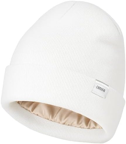 [Gift Box & Card Included] Satin Lined Beanie for Women & Men, 3-Layer Warm Slouchy Winter Hats f... | Amazon (US)