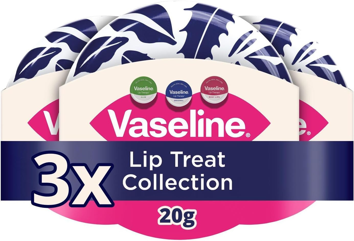Vaseline Lip Treat Collection Gift Set with Original, Rosy Lips & Aloe lip balm tins perfect gift... | Amazon (UK)